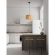 Pendul NovaLuce PONN metal, natural, negru, maro, E27 - NL-9586625