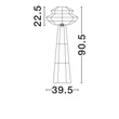 Lampadar NovaLuce NUA metal, franghie, maro, E27 - NL-9586640