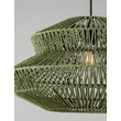 Pendul NovaLuce NUA metal, franghie, negru, verde, E27 - NL-9586647