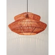 Pendul NovaLuce NUA metal, franghie, negru, portocaliu, E27 - NL-9586648