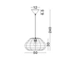 Pendul NovaLuce LAZO metal, franghie, negru, maro, verde,  E27 - NL-9586649
