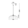 Pendul NovaLuce FREDA metal, franghie, negru, crem, portocaliu,  E27 - NL-9586650