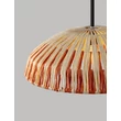 Pendul NovaLuce FREDA metal, franghie, negru, crem, portocaliu,  E27 - NL-9586650