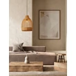 Pendul NovaLuce SOLITA metal, rattan, negru, maro, E27 - NL-9586652