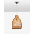 Pendul NovaLuce SOLITA metal, rattan, negru, maro, E27 - NL-9586652