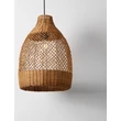 Pendul NovaLuce SOLITA metal, rattan, negru, maro, E27 - NL-9586652