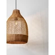 Pendul NovaLuce SOLITA metal, rattan, negru, maro, E27 - NL-9586652
