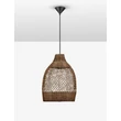 Pendul NovaLuce SOLITA metal, rattan, negru, maro, E27 - NL-9586653