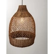 Pendul NovaLuce SOLITA metal, rattan, negru, maro, E27 - NL-9586653