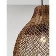 Pendul NovaLuce SOLITA metal, rattan, negru, maro, E27 - NL-9586653