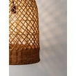 Pendul NovaLuce SOLITA metal, rattan, negru, maro, E27 - NL-9586654