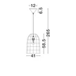 Pendul NovaLuce SOLITA metal, rattan, negru, maro, E27 - NL-9586654