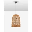 Pendul NovaLuce SOLITA metal, rattan, negru, maro, E27 - NL-9586654