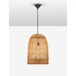 Pendul NovaLuce SOLITA metal, rattan, negru, maro, E27 - NL-9586654