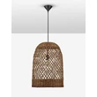 Pendul NovaLuce SOLITA metal, rattan, negru, maro, E27 - NL-9586655