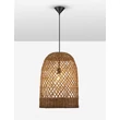 Pendul NovaLuce SOLITA metal, rattan, negru, maro, E27 - NL-9586655