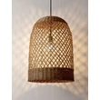 Pendul NovaLuce SOLITA metal, rattan, negru, maro, E27 - NL-9586655