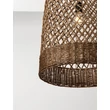 Pendul NovaLuce SOLITA metal, rattan, negru, maro, E27 - NL-9586655