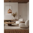 Pendul NovaLuce SOLITA metal, rattan, negru, maro, E27 - NL-9586656