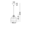 Pendul NovaLuce SOLITA metal, rattan, negru, maro, E27 - NL-9586656