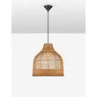 Pendul NovaLuce SOLITA metal, rattan, negru, maro, E27 - NL-9586656