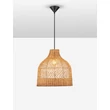 Pendul NovaLuce SOLITA metal, rattan, negru, maro, E27 - NL-9586656