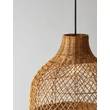 Pendul NovaLuce SOLITA metal, rattan, negru, maro, E27 - NL-9586656