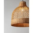 Pendul NovaLuce SOLITA metal, rattan, negru, maro, E27 - NL-9586656