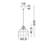 Pendul NovaLuce SOLITA metal, rattan, negru, maro, E27 - NL-9586657