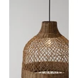 Pendul NovaLuce SOLITA metal, rattan, negru, maro, E27 - NL-9586657