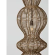 Pendul NovaLuce BREENA metal, rattan, negru, maro, E27 - NL-9586658