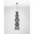 Pendul NovaLuce BREENA metal, rattan, negru, E27 - NL-9586660