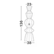 Lampadar NovaLuce BREENA metal, franghie, negru, E27 - NL-9586661