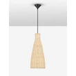 Pendul NovaLuce RIELO metal, rattan, negru, natur, E27 - NL-9586664