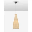 Pendul NovaLuce RIELO metal, rattan, negru, natur, E27 - NL-9586664