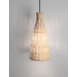 Pendul NovaLuce RIELO metal, rattan, negru, natur, E27 - NL-9586664