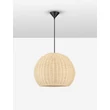 Pendul NovaLuce RIELO metal, rattan, negru, natur, E27 - NL-9586665