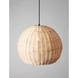 Pendul NovaLuce RIELO metal, rattan, negru, natur, E27 - NL-9586665