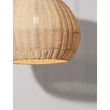Pendul NovaLuce RIELO metal, rattan, negru, natur, E27 - NL-9586665