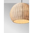 Pendul NovaLuce RIELO metal, rattan, negru, natur, E27 - NL-9586665