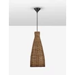 Pendul NovaLuce RIELO metal, rattan, negru, maro, E27 - NL-9586666