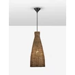 Pendul NovaLuce RIELO metal, rattan, negru, maro, E27 - NL-9586666