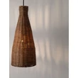Pendul NovaLuce RIELO metal, rattan, negru, maro, E27 - NL-9586666