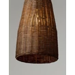 Pendul NovaLuce RIELO metal, rattan, negru, maro, E27 - NL-9586666