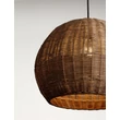 Pendul NovaLuce RIELO metal, rattan, negru, maro, E27 - NL-9586667