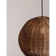 Pendul NovaLuce RIELO metal, rattan, negru, maro, E27 - NL-9586667