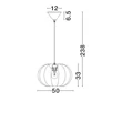 Pendul NovaLuce DELINA metal, textil, alb, E27 - NL-9586670