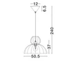 Pendul NovaLuce DELINA metal, textil, alb, E27 - NL-9586672