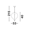 Pendul NovaLuce ESPERIA metal, matase, alb, E27 - NL-9620170