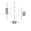 Pendul NovaLuce ESPERIA metal, matase, alb, E27 - NL-9620171